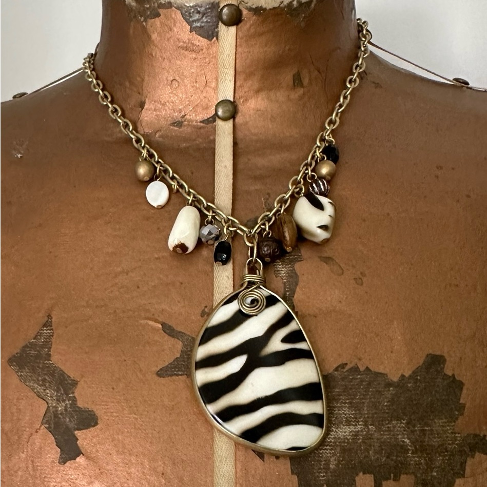 Zebra Inspired Necklace